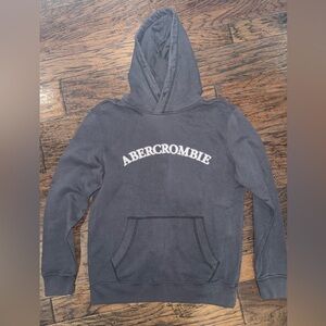 Y2K / Vintage Abercrombie & Fitch Men's Charcoal Hoodie size Small.